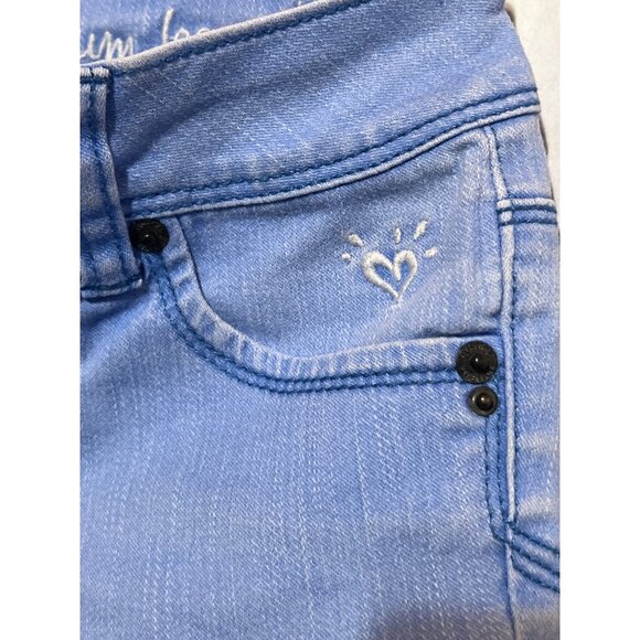 Girls Justice Premium Light Blue Denim Bermuda Shorts Size 8S Adjustable Waist C - Picture 10 of 10